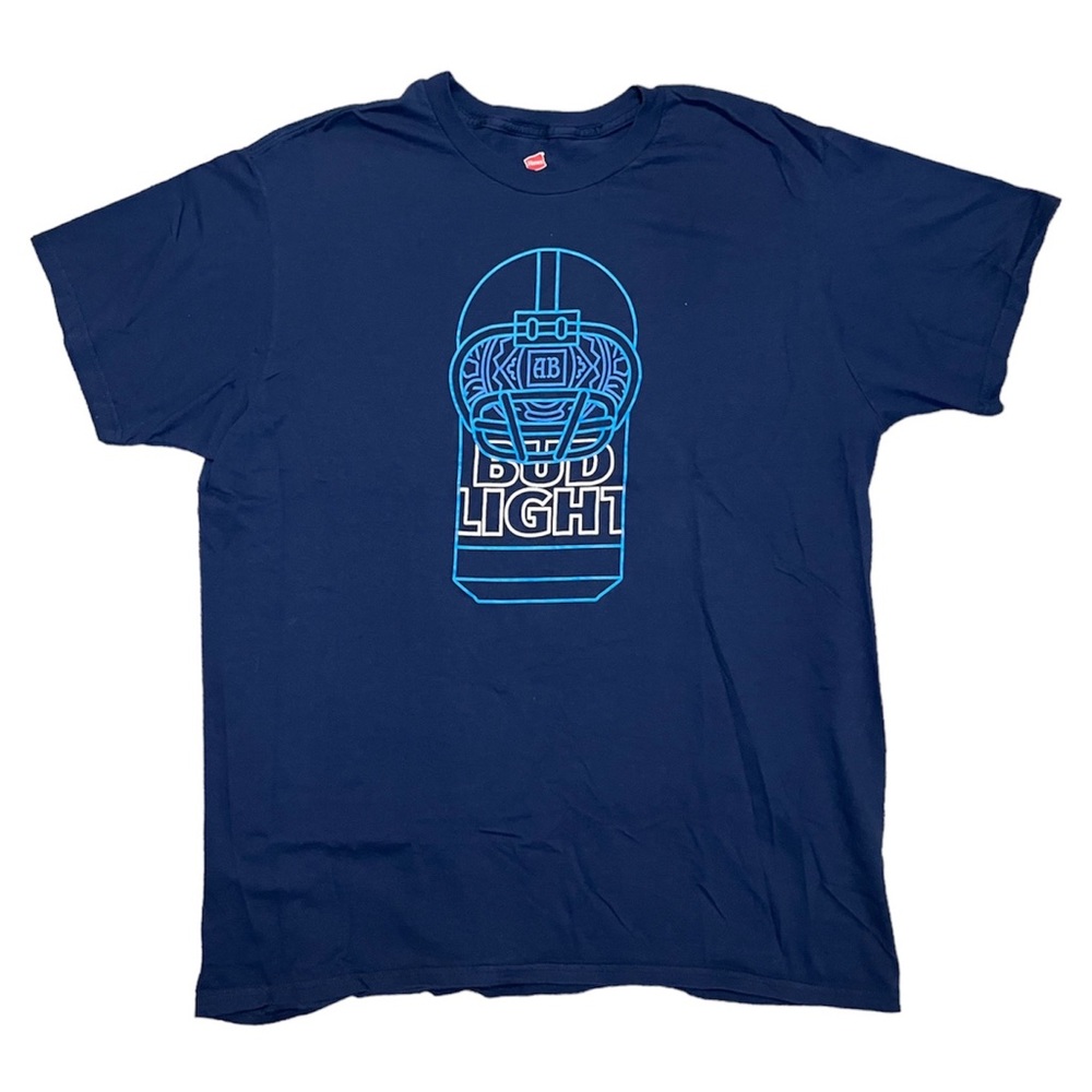 Bud Light Football Graphic Tee Shirt | Size‎ XL